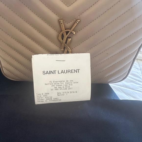 Yves Saint Laurent Beige Quilted Shoulder Bag - Picture 3 of 4